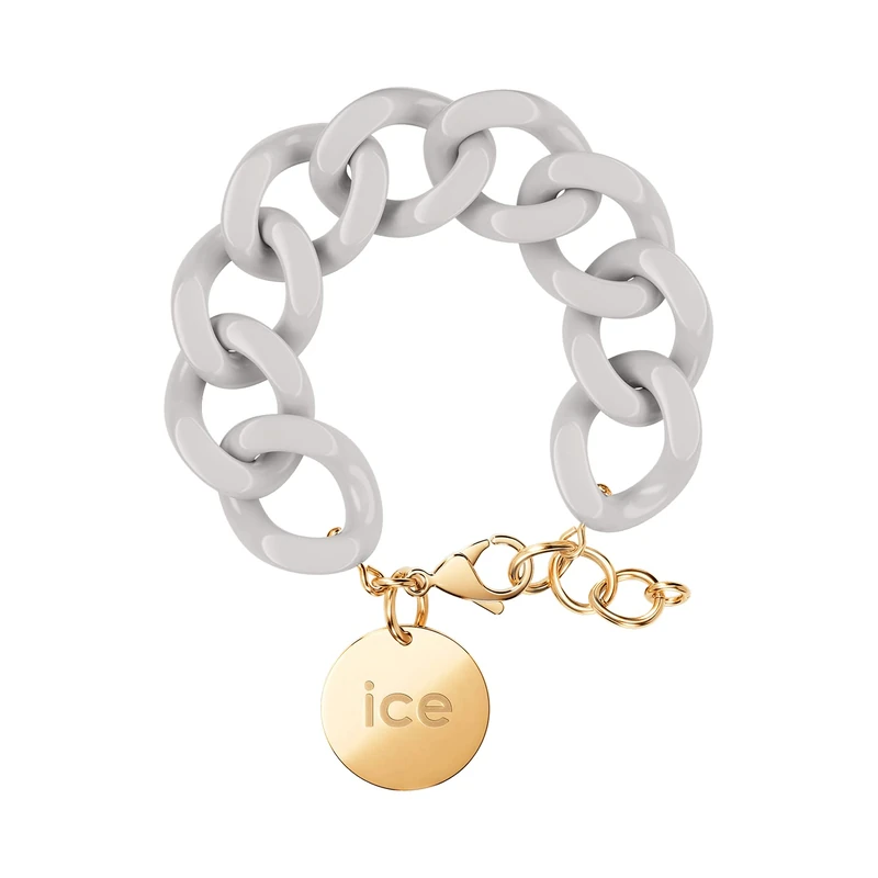 ICE - Jewellery - Chain bracelet - Wind - Chunky Chain Bracelet for Women in Grey Colour with a Gold Medal (020352)