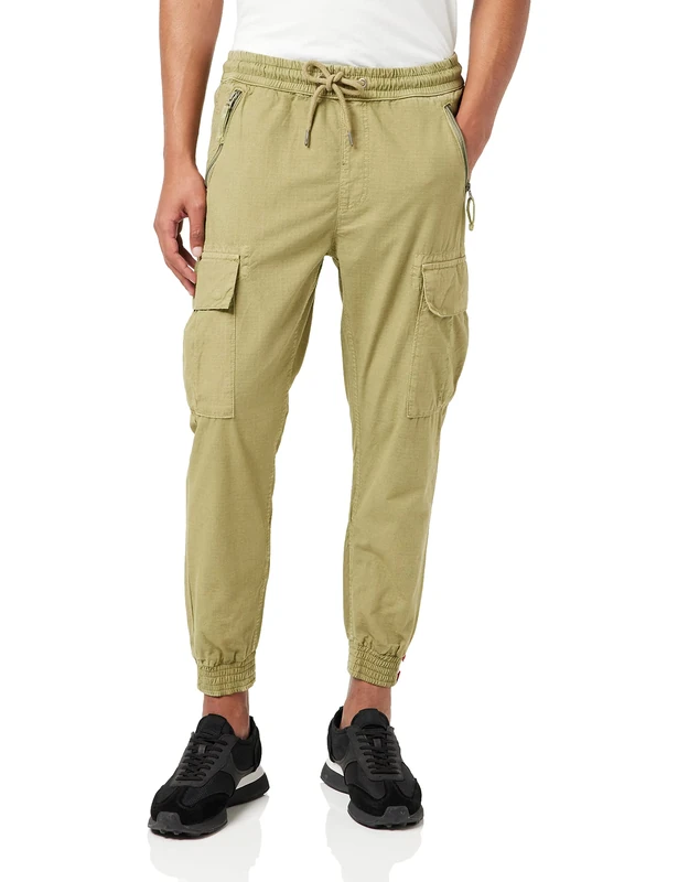 Alpha Industries Men's Ripstop Jogger Casual Trousers Pants, Light Olive, 3XL
