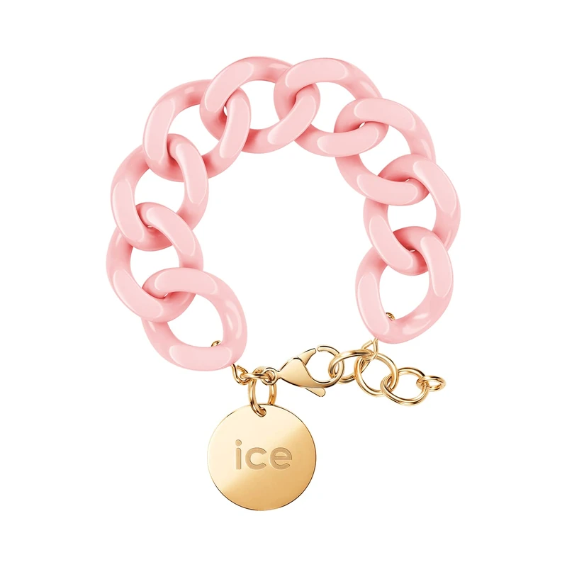 ICE - Jewellery - Chain bracelet - Pink lady - Chunky Chain Bracelet for Women in Pink Colour with a Gold Medal (020358)