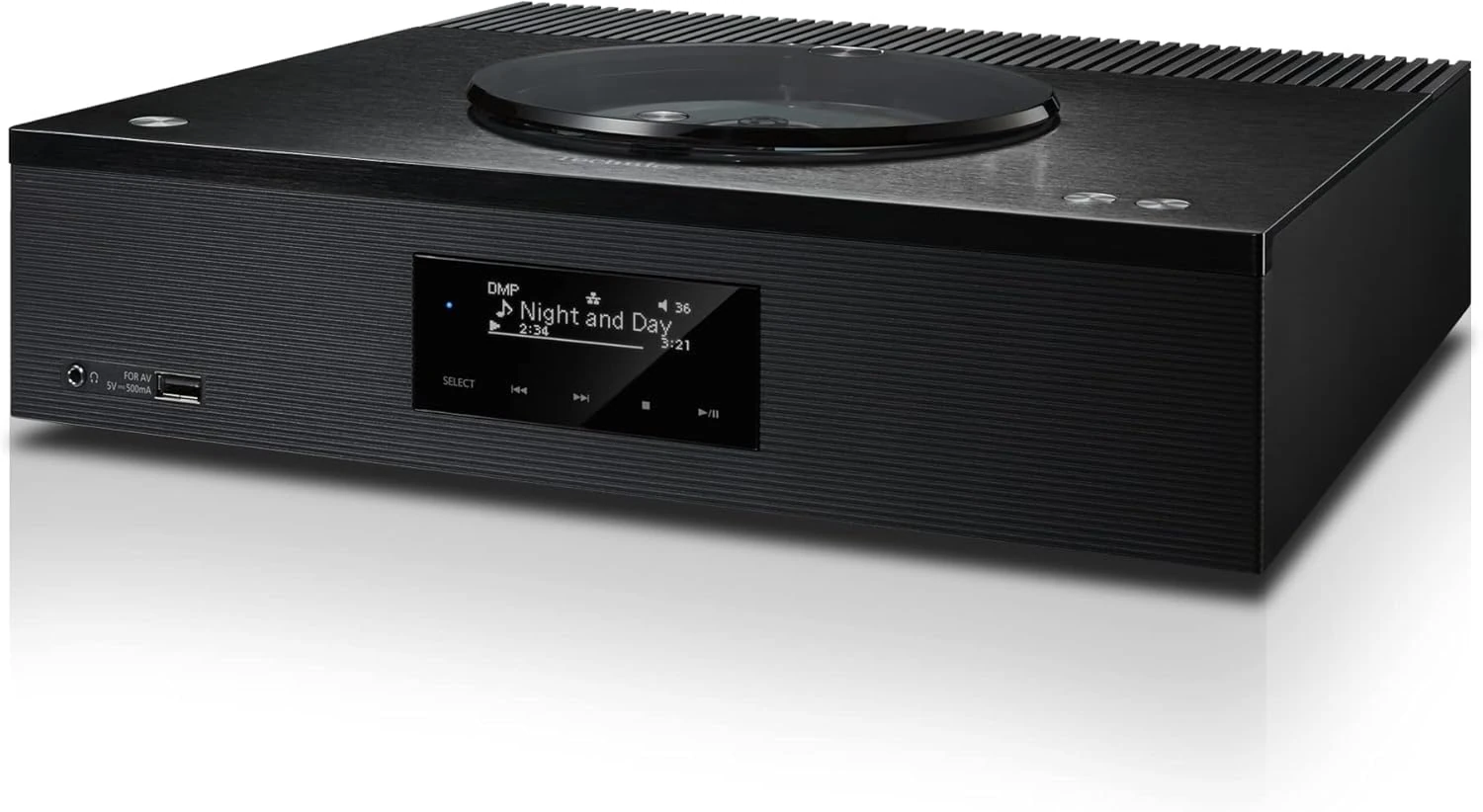 Technics SA-C100EG-K Network CD Receiver with CD Player, DAB+ Radio, USB, Bluetooth & Chromecast Built-In, AirPlay 2, Phono MM, Wi-Fi, Black