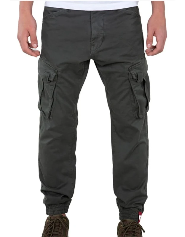 Alpha Industries Mens Spy Trousers Casual Pants, Black, 38W UK