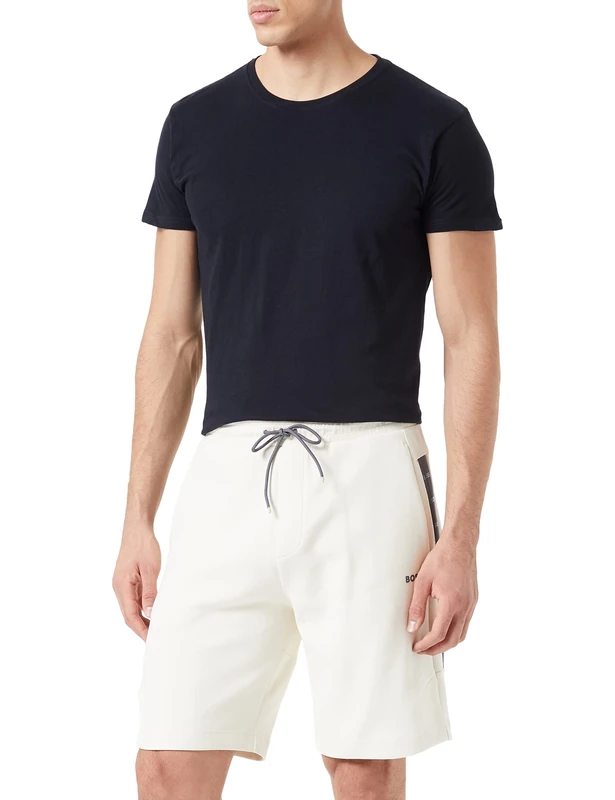 BOSS Men's Headlo 1 Jersey, Open White, XL - Image 1