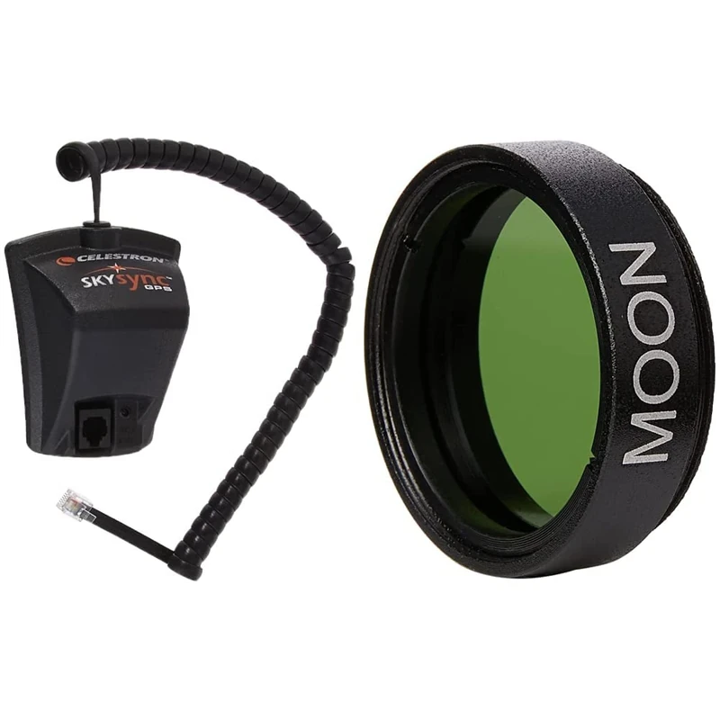 Celestron 93969 SkySync GPS Accessory - Black & 94119-A 1.25 Inch Moon Filter