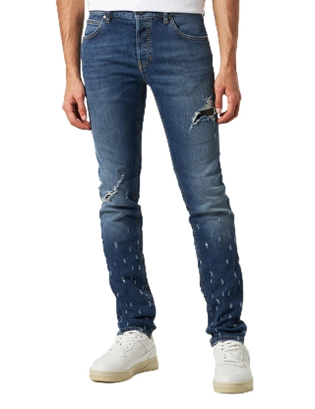 Just Cavalli Men's 5 Pockets Trousers Jeans, 470 Indigo, 28 - Image 1