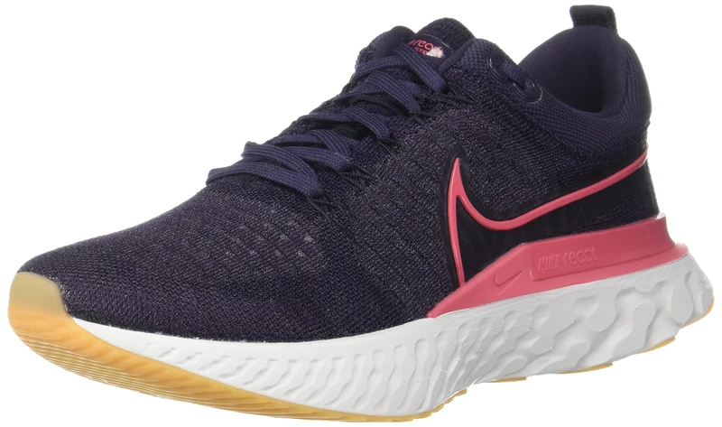 NIKE Women's W Nike React Infinity Run Fk 2 Running Shoe, Black Violet, 6 UK