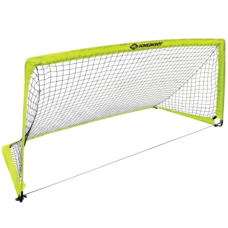 Schildkröt XL Soccer Goal, Portable and Foldable, Innovative Connection System of Metal Rods and Metal Hooks for Fixing, 200x100x100cm, for Football, Handball, Hockey, 970985