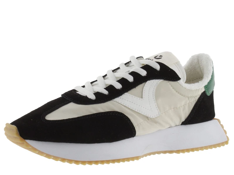 victoria Cosmos Nylon Low Tennis & Color & Split Leather Pieces & Serrated Sole 1134100 for Women GRIS 37 - Image 1