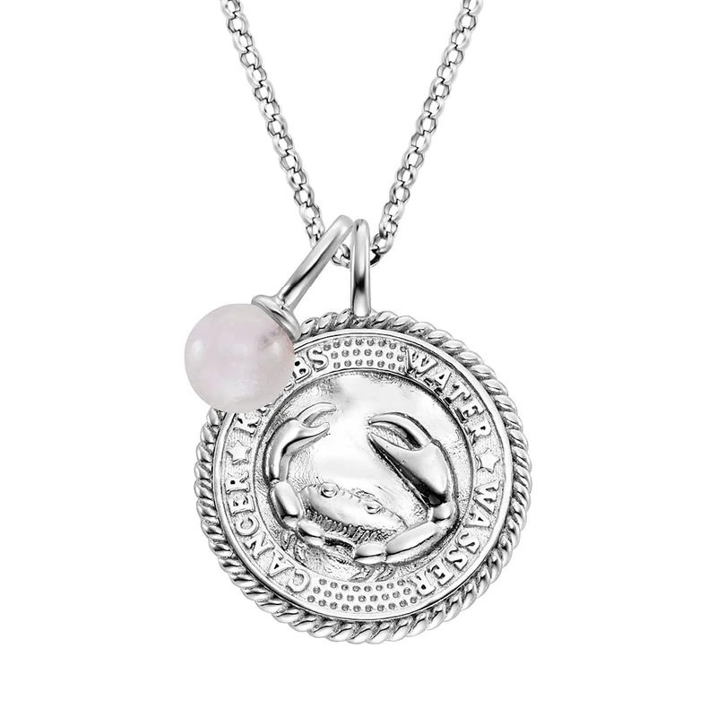 Engelsrufer Angel Whisperer ERN-CANCER-RQ-ZI Women's Silver Zodiac Sign Necklace Cancer