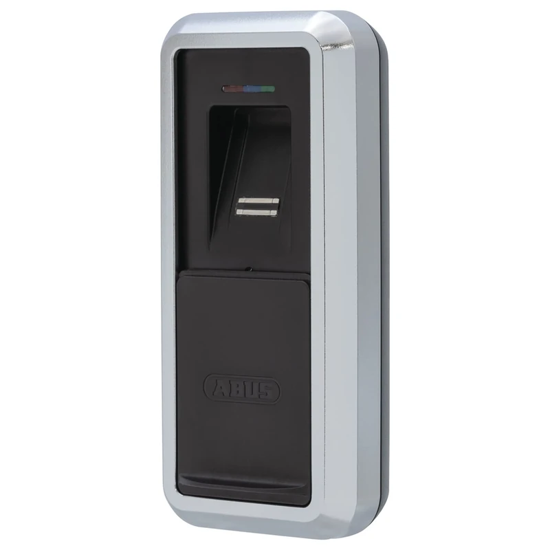 ABUS One Finger Scanner CFS3100 for Front Door, Apartment Door and Patio Door - Smart Door Opener - Accessories for Loxeris One, Wintecto One, Cylox One and CFA3100 - with Hood for Sensor - Silver