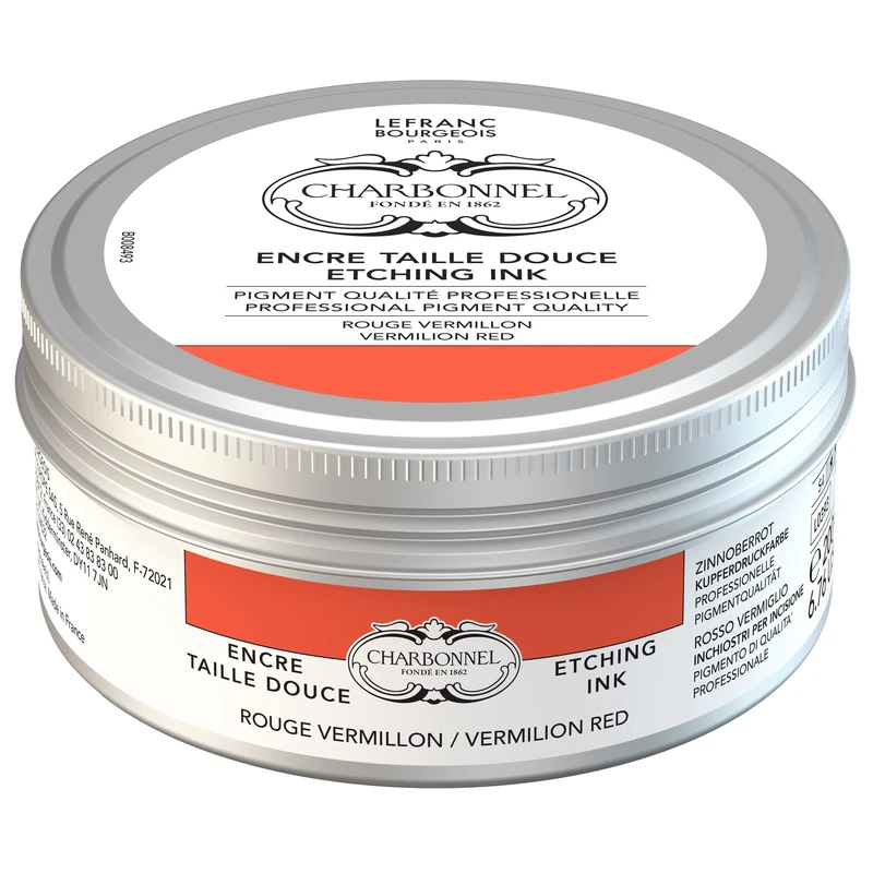 Lefranc Bourgeois Charbonnel Copper Printing Colours, Highly Pigmented Jet Printing Ink, Excellent Lightfastness, Vegan, Vibrant Colours, Ageing-Resistant, 200 ml Pot