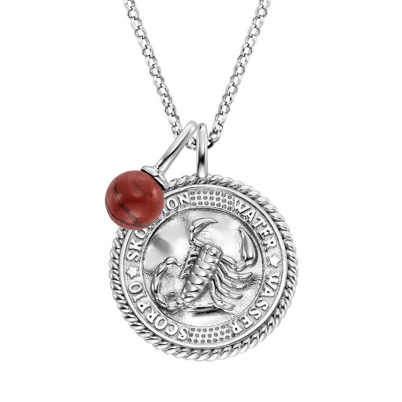 Engelsrufer Angel Whisperer ERN-SCORPIUS-RJ-ZI Women's Silver Zodiac Sign Necklace