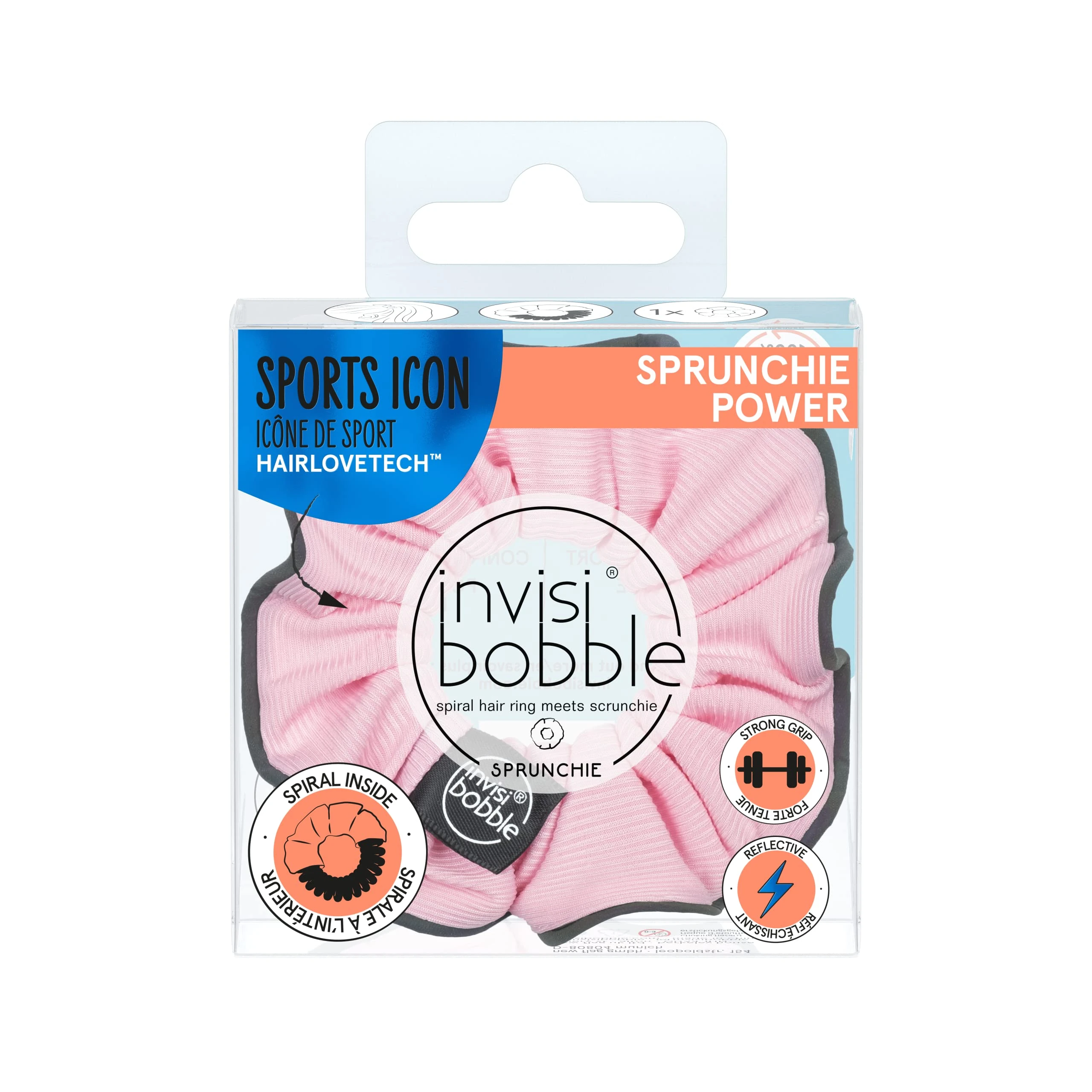 invisibobble Pink Scrunchie Pink Mantra Hair Bobbles Strong Hold for Girls and Women Scrunchies Pink Black Designed in the Heart of Munich