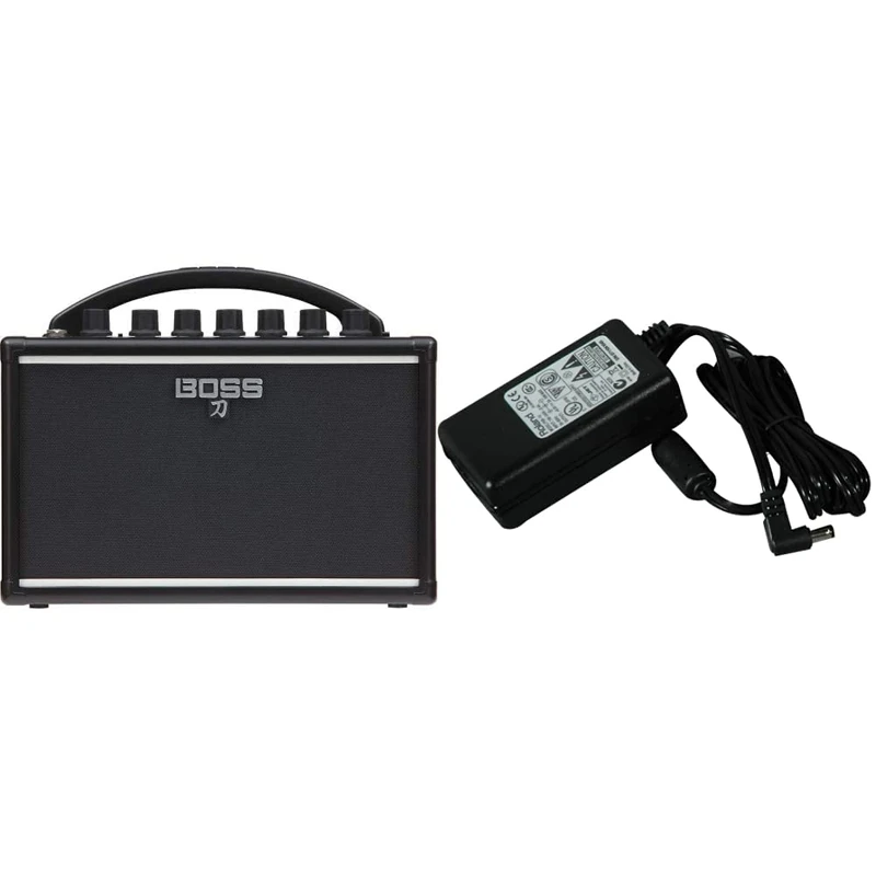 BOSS Ktn-Mini Katana Portable Guitar Amplifier, A Compact, Go-Anywhere Amp That Runs On Batteries - Rich, Full Sound & Roland Psb-230Uk Ac Adapter - Power Adapter
