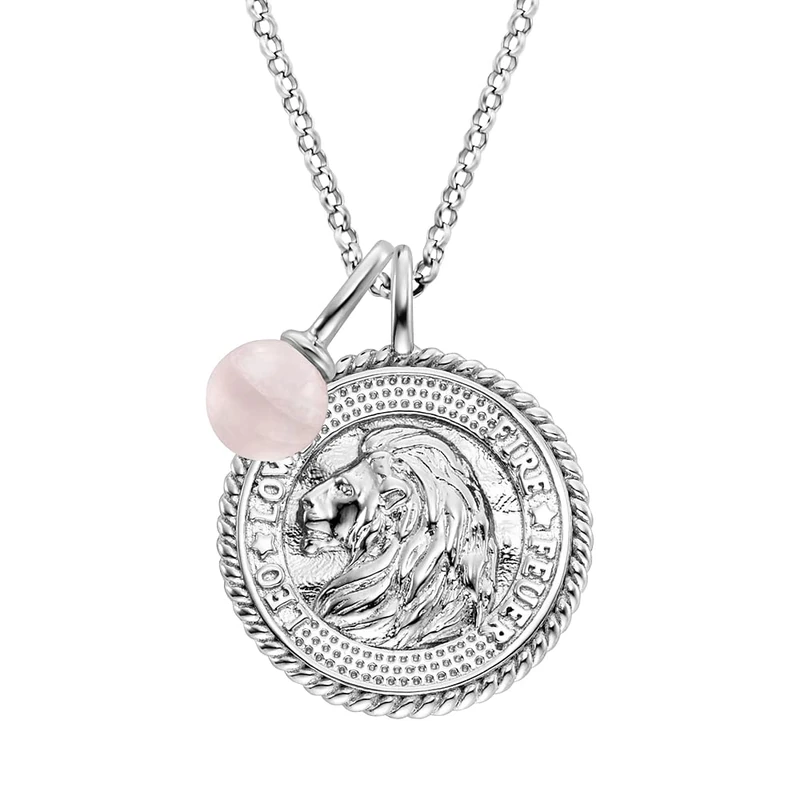 Engelsrufer Angel Whisperer ERN-LEO-RQ-ZI Women's Silver Zodiac Sign Necklace Leo