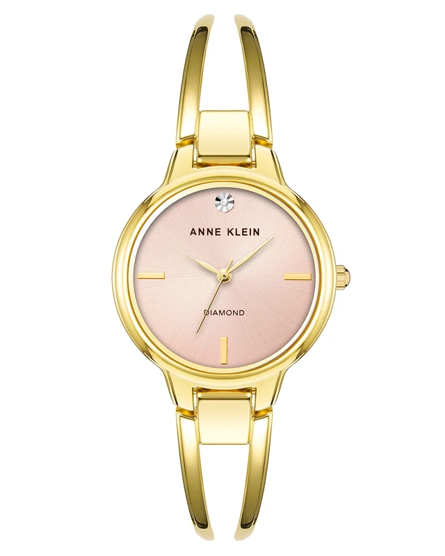Anne Klein Women's Genuine Diamond Dial Bangle Watch