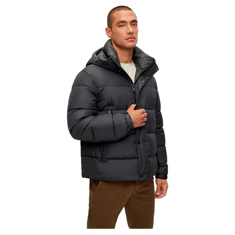 BOSS Mens Omaris Logo-patch puffer jacket with water-repellent finish