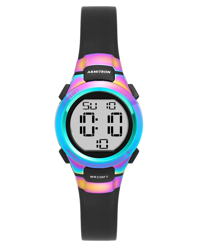 Armitron 45/7012RBB Watch - Resin Case, Chronograph, 330ft Waterproof