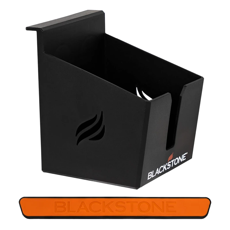 Blackstone 5609 Magnetic Tool and Beverage (2 Piece Set) Organizer for Storage-Squeeze Bottle Holder-Premium Griddle Grill Accessories, Sturdy Quality, Portable, Free from Drill, 1, Black, Orange - Image 1