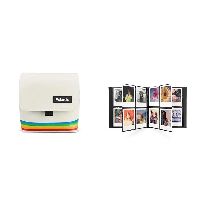Polaroid - 6057 - Box Camera Bag - White & Photo Album - Large