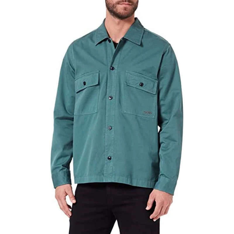 BOSS Men's Lovvo_1 Shirt, Open Green, XS