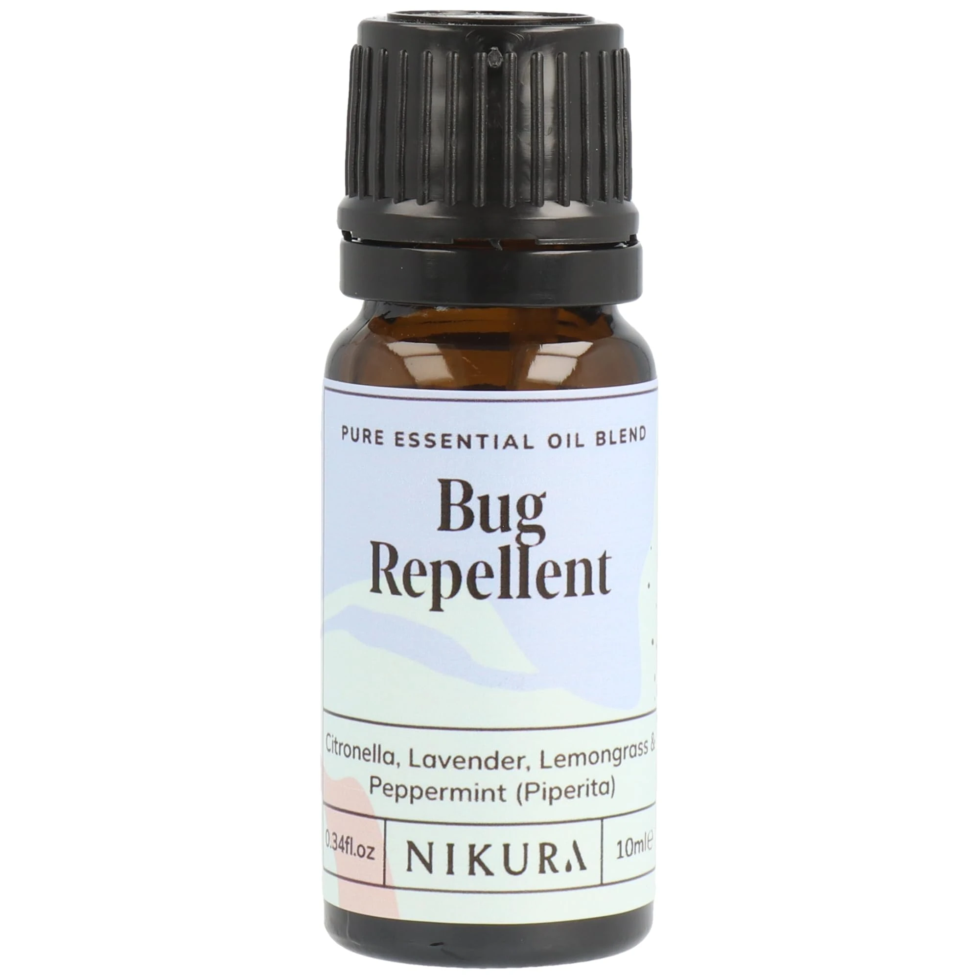 Nikura Insect Bug Repellent Essential Oil Blend - 10ml | Made from Citronella, Lavender, Lemongrass & Peppermint | Perfect for Aromatherapy, Diffuser, Repelling | Vegan & UK Made