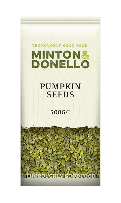 Minton & Donello Bulk Organic Pumpkin Seeds 500g – Raw, High-Protein Seeds Perfect for Snacking, Topping Bowls, Baking, Granola & Adding Natural Goodness to Everyday Meals