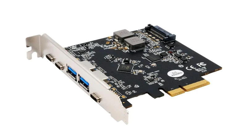 EXSYS EX-12007 - USB 3.2 Gen2 PCI Express Card (x4) with 2X A and 3X C Ports