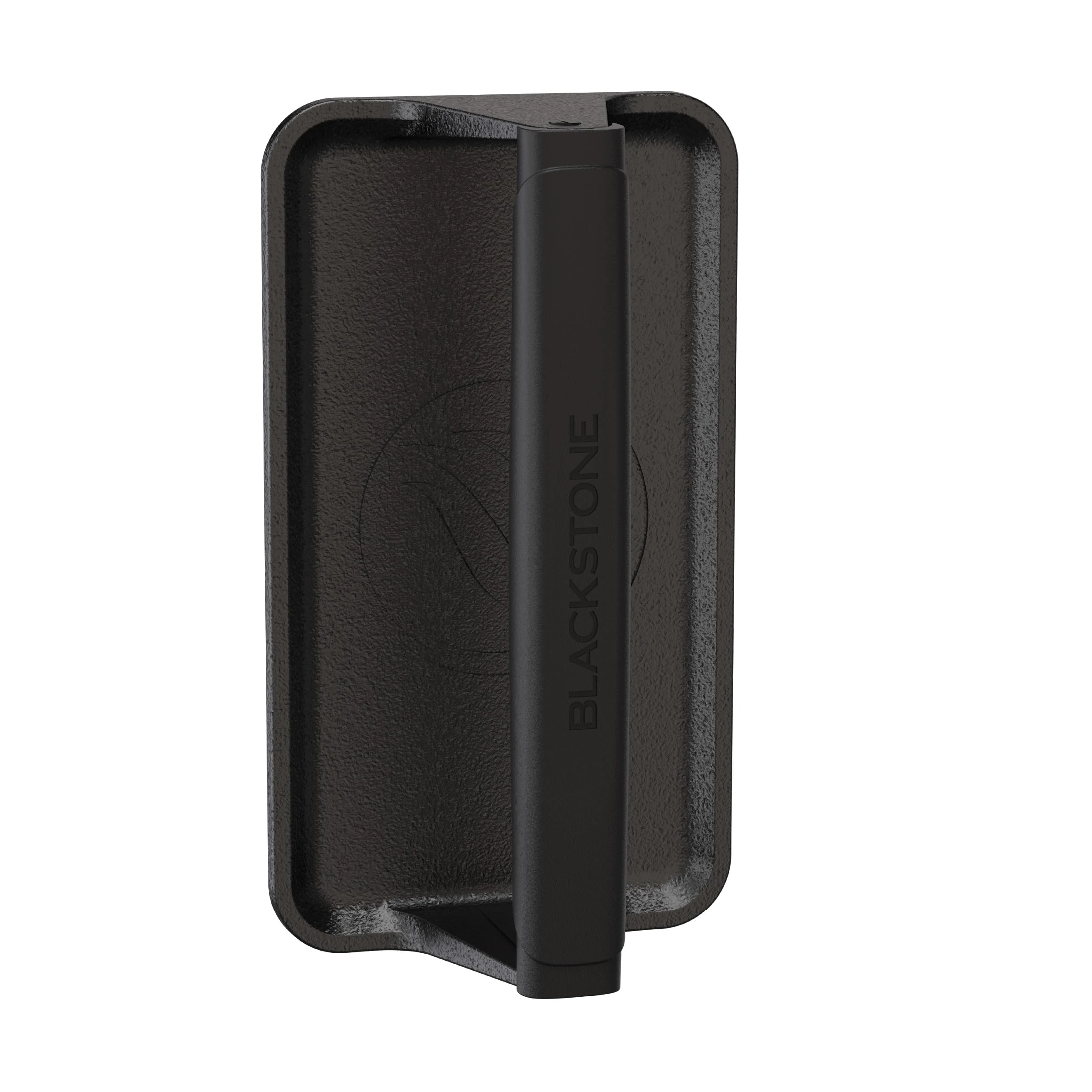 Blackstone 5553 Cast Iron Medium Heavy Duty Meat Burger Bacon Steak Panini Sandwich Sausage Heat Resistant Rubber Handle 10 x 5.5 inch (Rectangular) Black