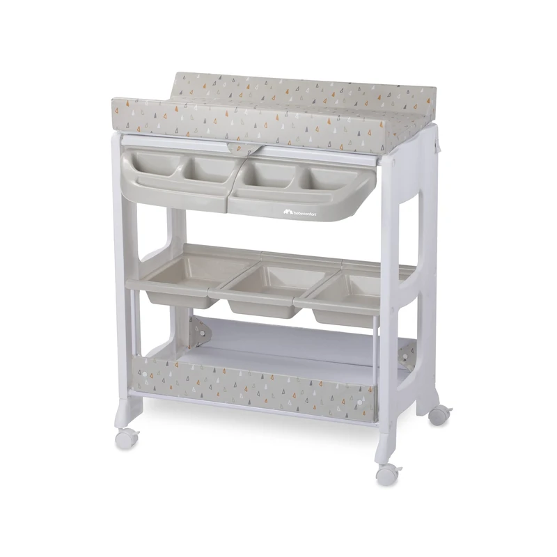 Bebeconfort Dolphy, Bathing & Changing Unit, Mobile 2 in 1, From birth to 12 months, 0-11 kg, Warm Grey