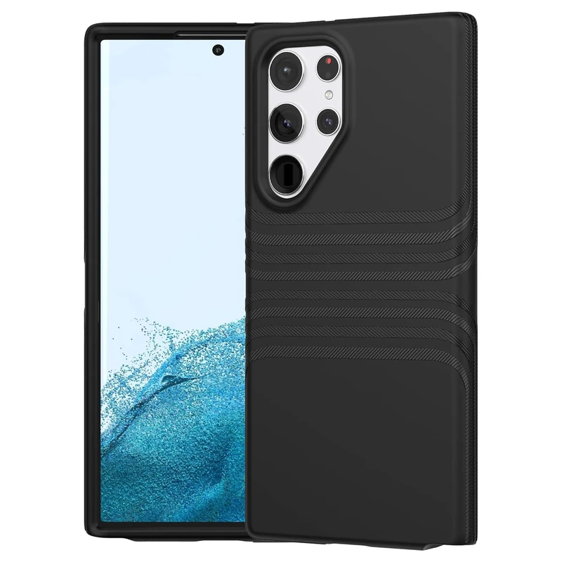Tech 21 Evo Tactile for Samsung Galaxy S22 Ultra – Protective Phone Case with 16ft Multi-Drop Protection Black