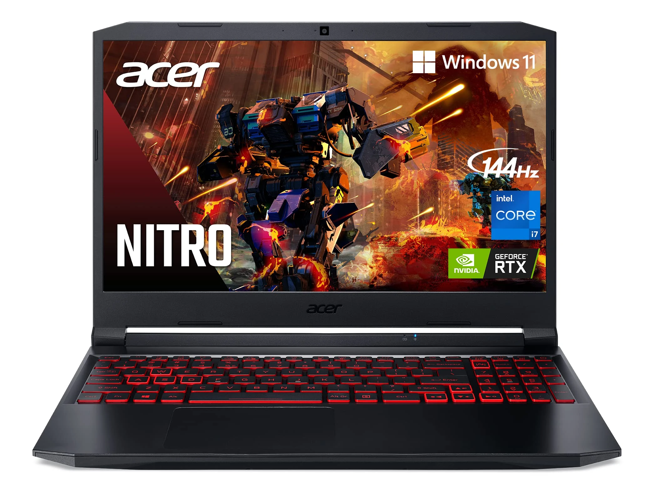 acer Nitro 5 Gaming Laptop | Intel Core i5-10300H | NVIDIA GeForce RTX 3050 | 15.6" FHD 144Hz IPS Display | 8GB DDR4 | 512GB NVMe SSD | Intel Wi-Fi 6 | US English Backlit Keyboard | Windows 11 Home