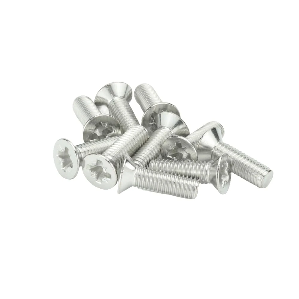 M5 (5mm x 20mm Incl Head) Pozi Countersunk Machine Screws - A2 Grade Stainless Steel (Pack of 20)