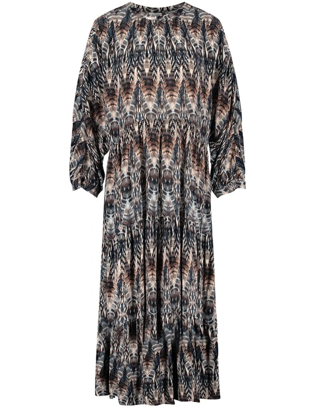 GERRY WEBER Women's 880004-31500 Dress, Blue Patterned, 8