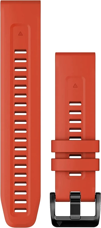 Garmin QuickFit Watch Bands (22mm), suitable for selected fēnix-, epix-, Descent-, D2-, Instinct-, Forerunner- and Approach series smartwatches, Original accessory, Silicone, Flame Red