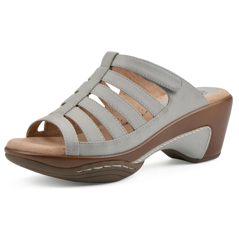 WHITE MOUNTAIN Women's Valencia Wedge Sandal, Ice/Burn/Smooth, 7 UK - Image 1