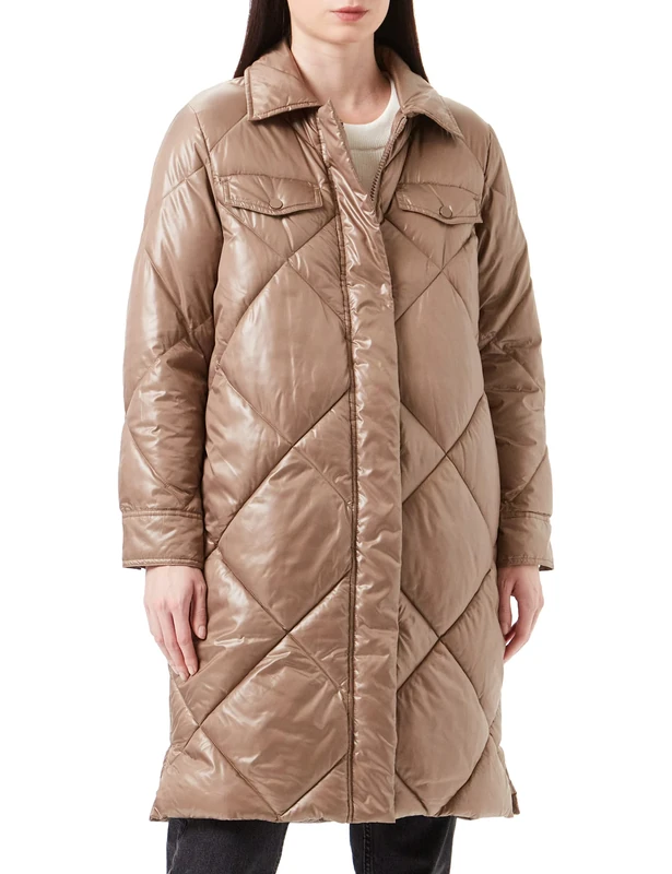 TAIFUN Women's 250039-11600 Mantel Nicht Wolle, Taupe, 36