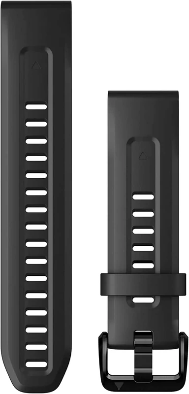 Garmin QuickFit Watch Bands (20mm), suitable for selected fēnix-, epix-, Descent-, D2-, Instinct- and Approach series smartwatches, Original accessory, Silicone, Black