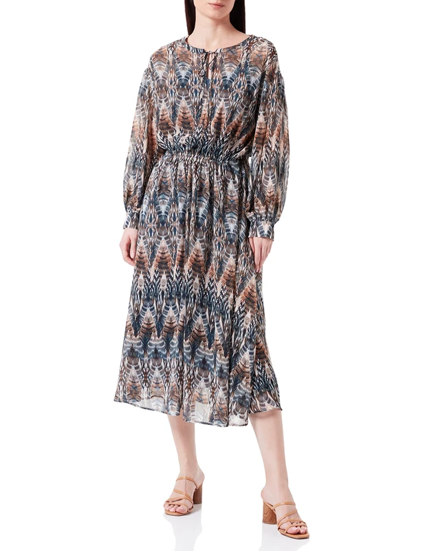 Gerry Weber Women's 880003-31502 Dress, Blue Patterned, 8