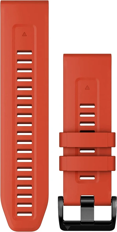 Garmin QuickFit Watch Bands (26mm), suitable for selected fēnix-, epix-, Descent-, D2-, Instinct-, Forerunner- and Tactix series smartwatches, Original accessory, Silicone, Flame Red