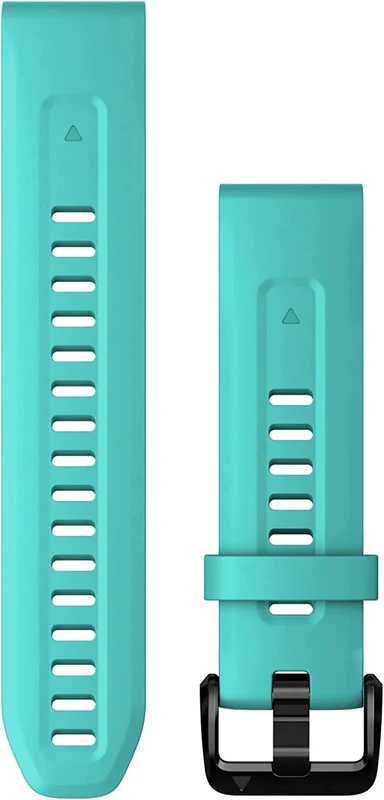Garmin QuickFit Watch Bands (20mm), suitable for selected fēnix-, epix-, Descent-, D2-, Instinct- and Approach series smartwatches, Original accessory, Silicone, Aqua