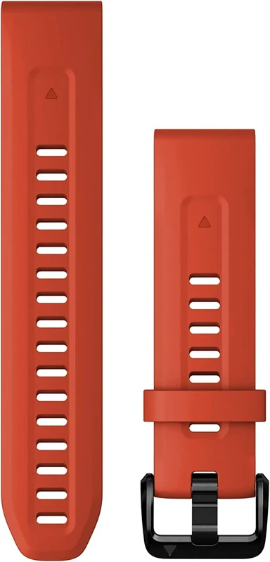 Garmin QuickFit Watch Bands (20mm), suitable for selected fēnix-, epix-, Descent-, D2-, Instinct- and Approach series smartwatches, Original accessory, Silicone, Flame Red