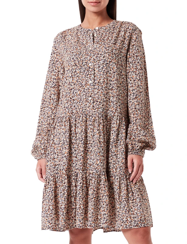Taifun Women's Dress, Black Patterned, 18