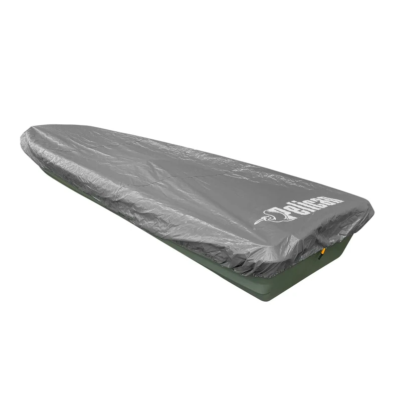 Pelican - Hull Mooring Boat Cover - Heavy Duty Waterproof UV Resistant Marine Grade Polyester - Fits 10-12 ft. Fishing Boats