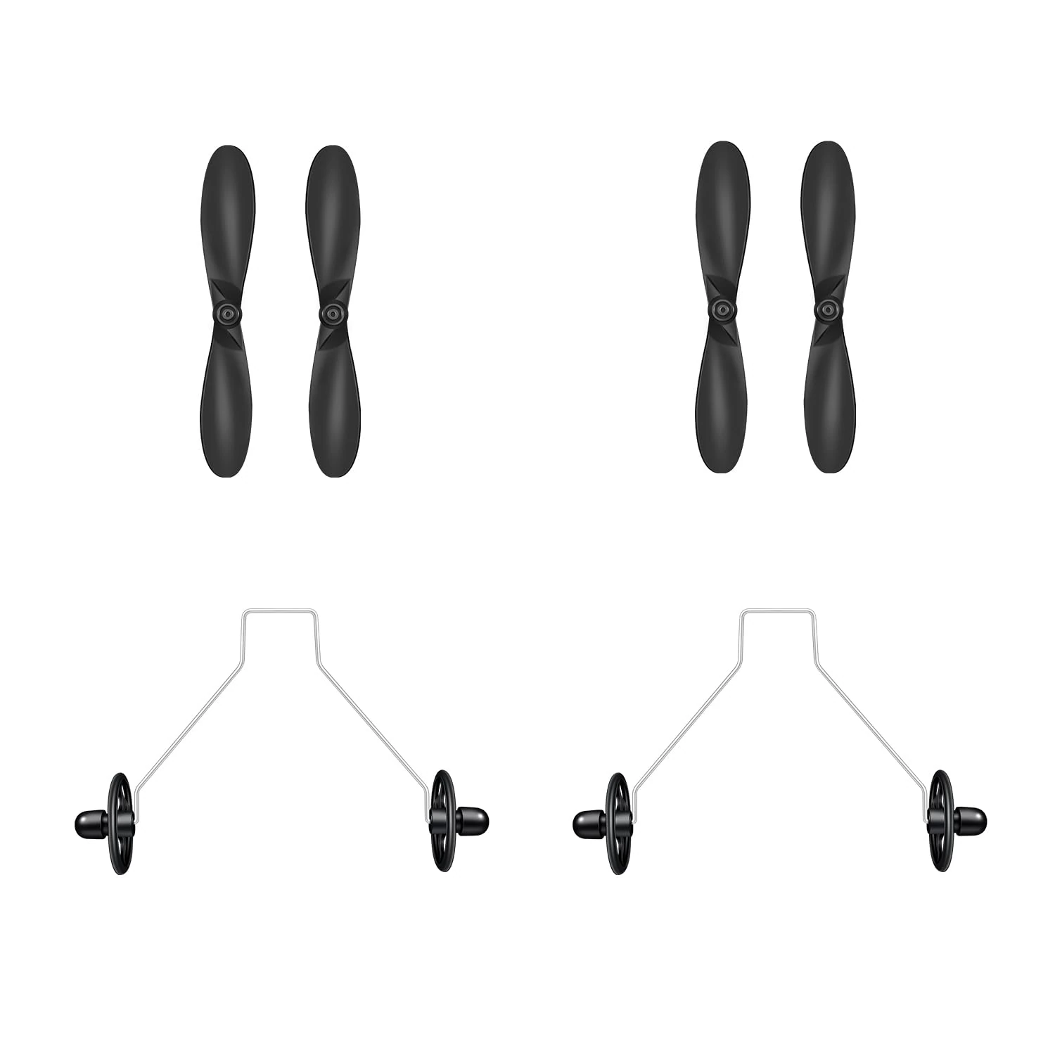 HAWK'S WORK Spare Parts for Z Series 2 Channel RC Plane Z50 & Z59 (2 Sets of Propellers & Landing Gears)