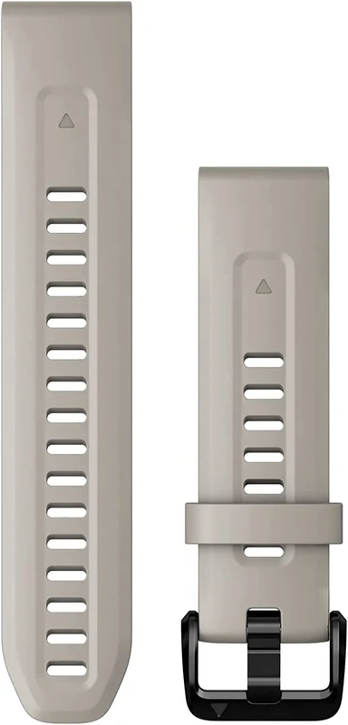 Garmin QuickFit Watch Bands (20mm), suitable for selected fēnix-, epix-, Descent-, D2-, Instinct- and Approach series smartwatches, Original accessory, Silicone, Light Sand