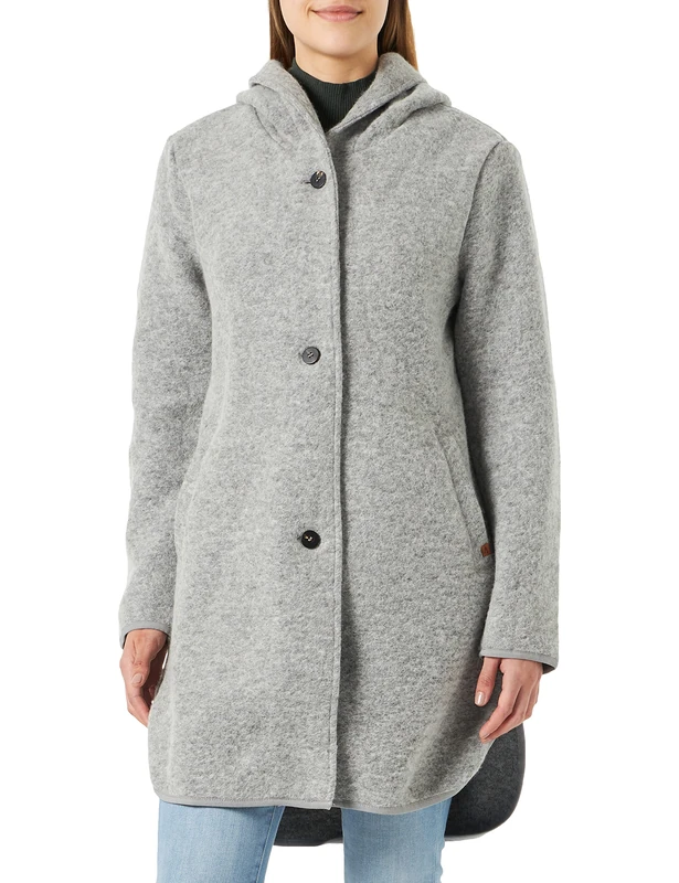 camel active Women's 310050/8f86 Coat, Heather Grey, XS/S