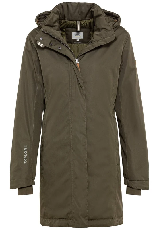 camel active Women's 310274/8f37 Coat, Dark Khaki, 44