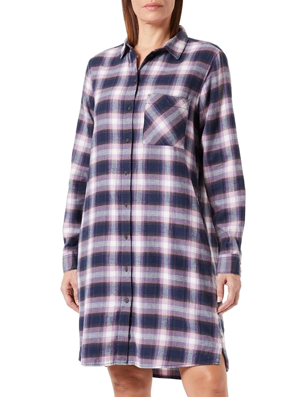 Camel Active Womenswear Women's 391210/8s35 Dress, Purple Check, XS