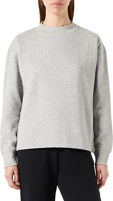 REPLAY Women's 309372/8f54 Sweater, Light Grey Mix, L