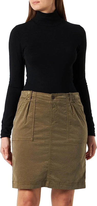 Camel Active Womenswear Women's 392065/8f48 Dress, Grey Olive, 18